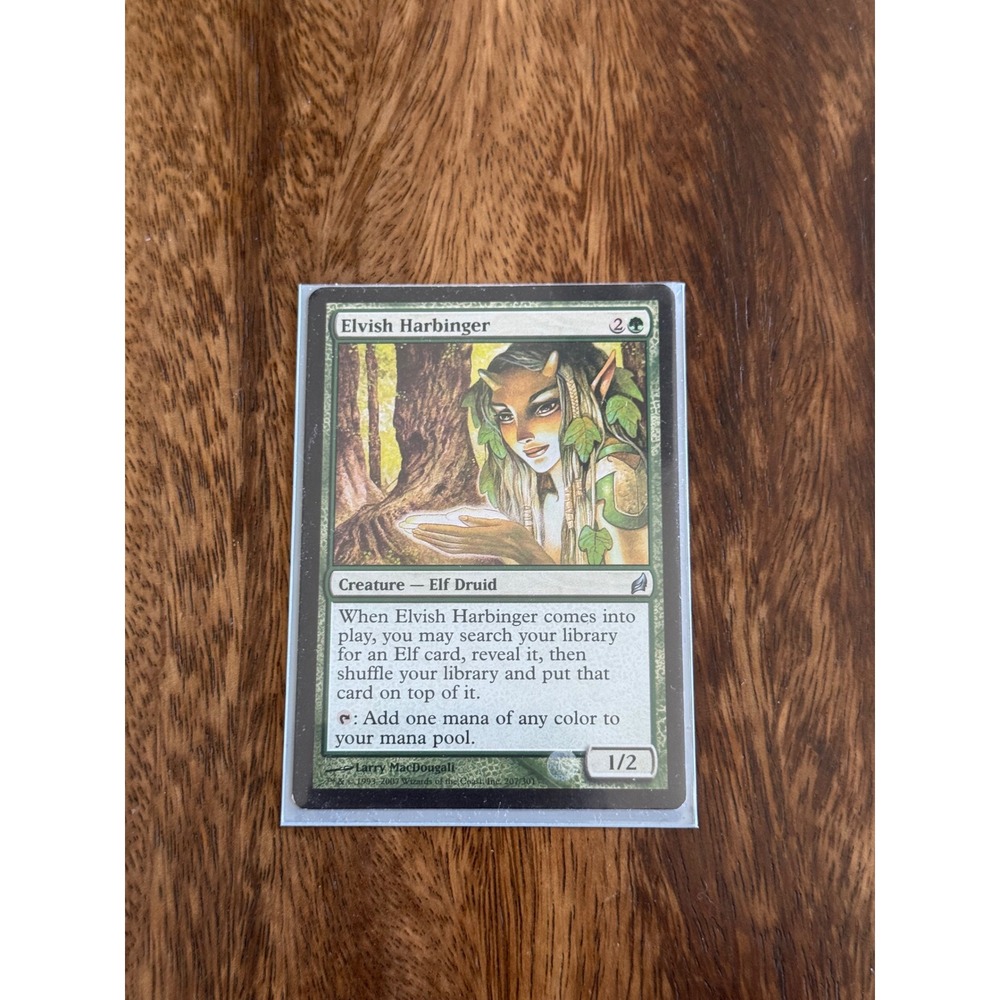 MTG Magic The Gathering Elvish Harbinger Lorwyn Uncommon Green Elf Druid Card